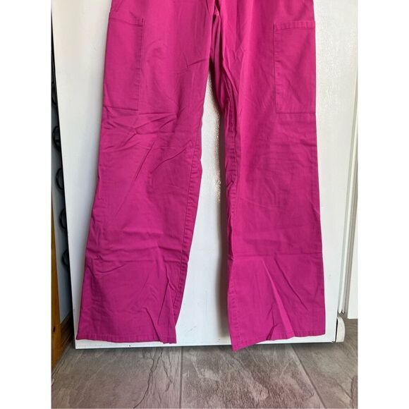 Scrubstar Shocking Pink Scrub Pants Woman’s Size Small - Picture 2 of 10